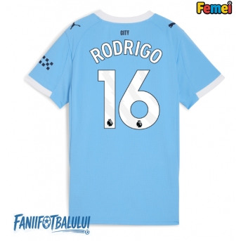 Manchester City Rodri Hernandez #16 Tricou Fotbal Replică 2025-26 Femei Acasa